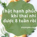 Thật hạnh phúc khi thai nhi được 8 tuần tuổi rồi!